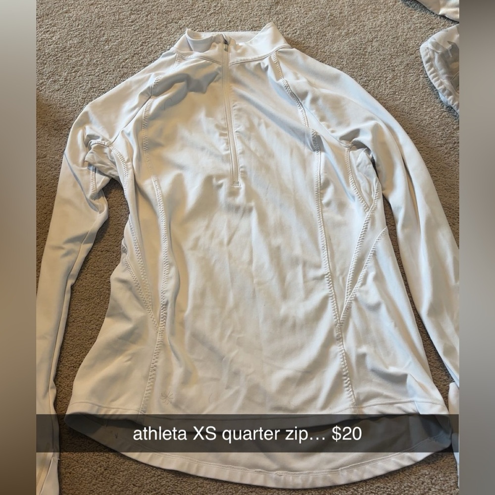 Athleta Women's Quarter Zip Jacket - Light Gray